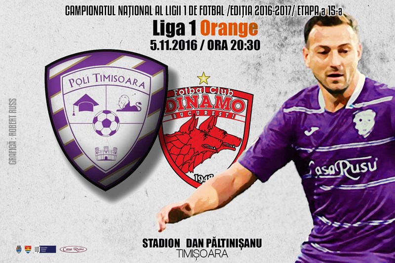 bilete Poli Timisoara - Dinamo Bucuresti
