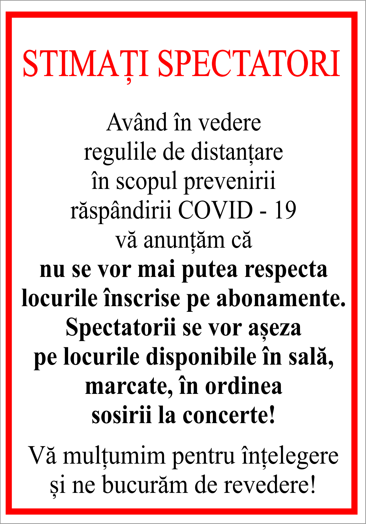 Anunt Regulament