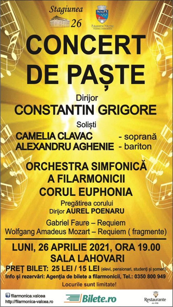 bilete Concert de Paste - Filarmonica RV