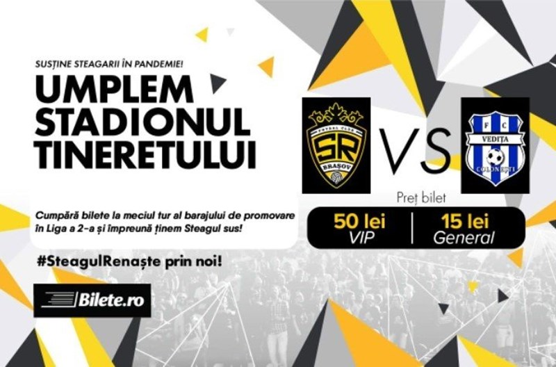 bilete SR Brasov - FC Vedita Colonesti