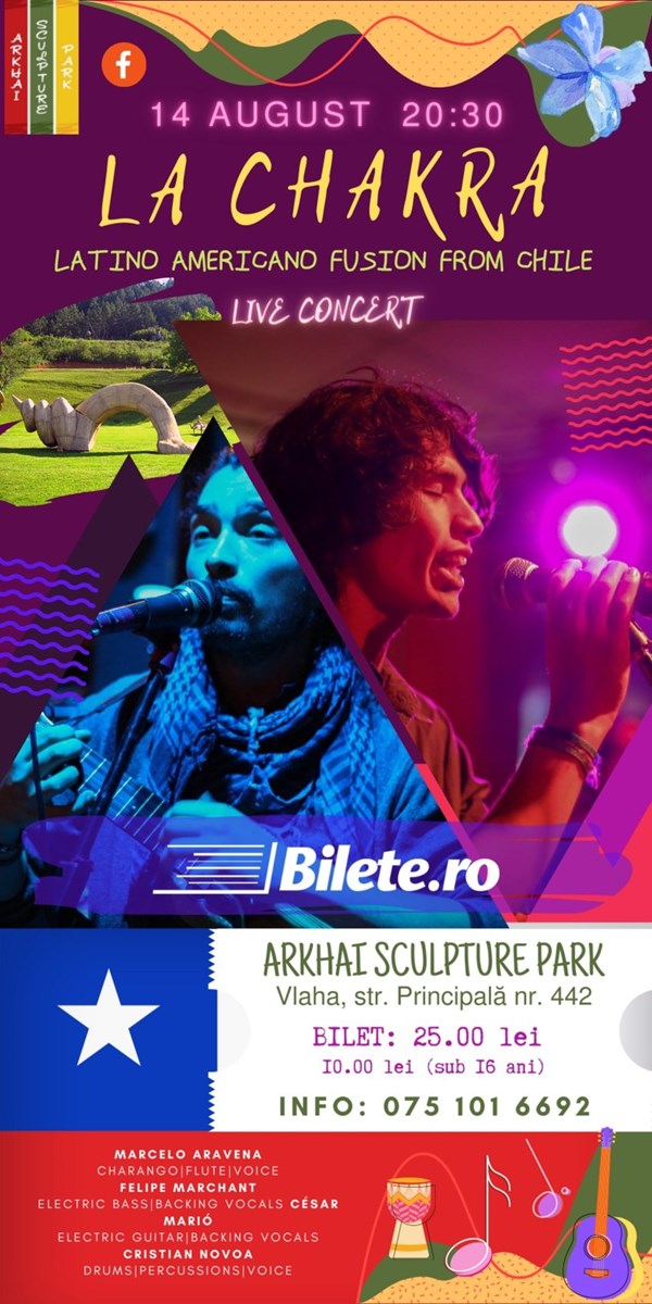 bilete CONCERT LA CHAKRA, Fusión Latinoamericana (Chile)