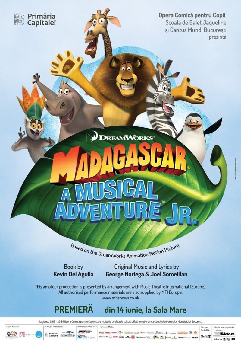 bilete Madagascar - A Musical Adventure JR