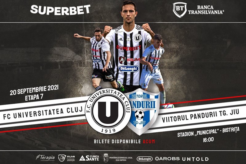 bilete FC Universitatea Cluj - Pandurii Tg. Jiu