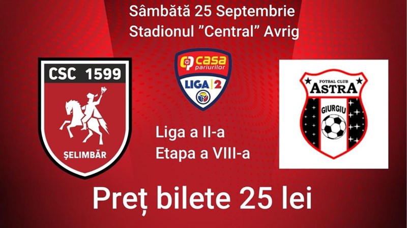 bilete CSC 1599 Selimbar - Astra Giurgiu