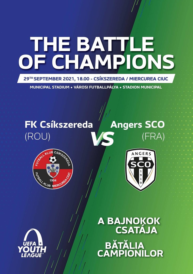 bilete UEFA Youth League: FK Csikszereda - Angers SCO