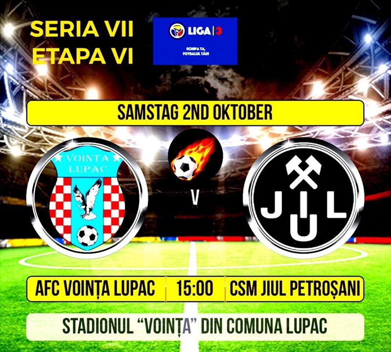 bilete AFC Vointa Lupac - CSM Jiul Petrosani