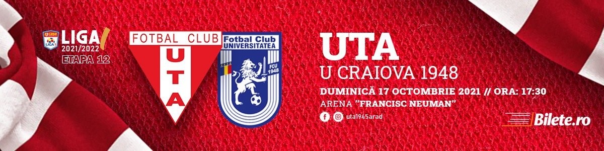 bilete UTA Arad - FC U Craiova - CASA Liga 1