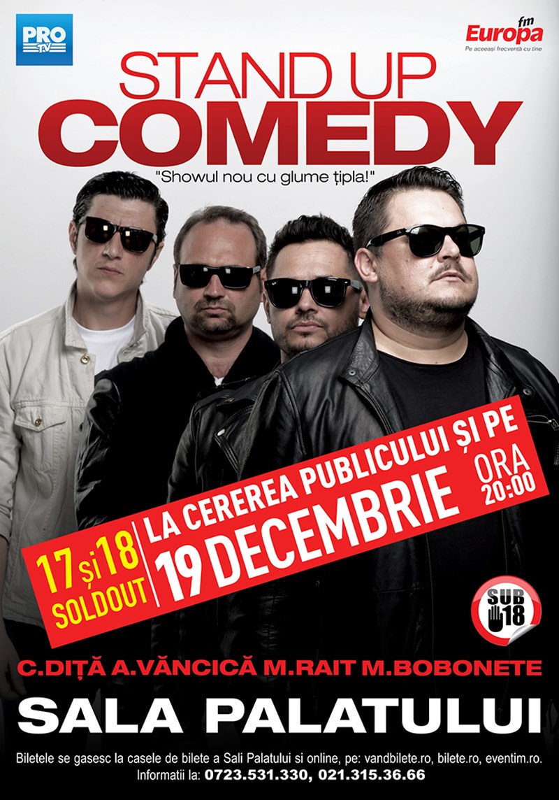 bilete Stand-Up Comedy - Showul nou cu glume tipla