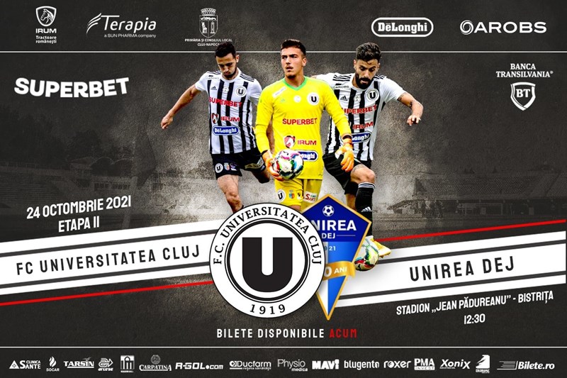 bilete FC Universitatea Cluj - FC Unirea Dej