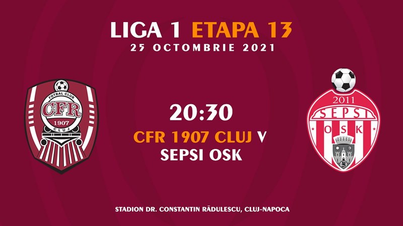 bilete CFR 1907 Cluj - Sepsi OSK - CASA Liga 1