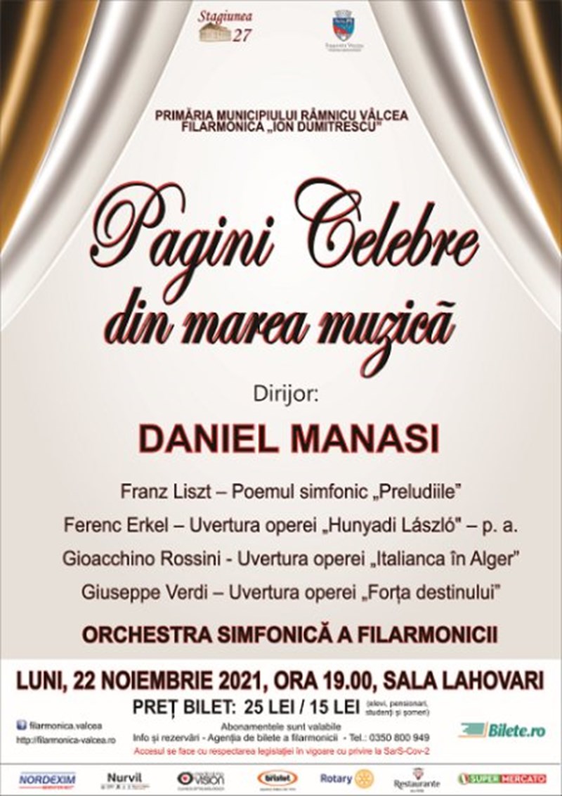 bilete Pagini Celebre din marea muzica