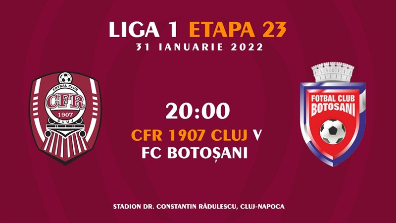 bilete CFR 1907 Cluj - FC Botosani
