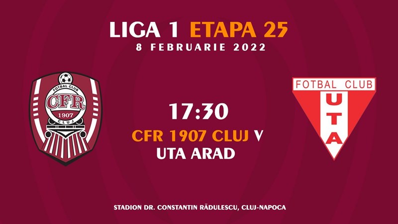 bilete CFR 1907 Cluj - UTA Arad - CASA Liga 1