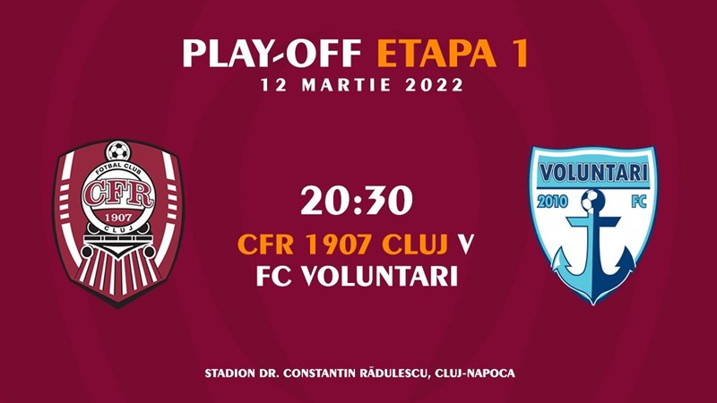 bilete CFR Cluj - FC Voluntari - CASA Liga 1