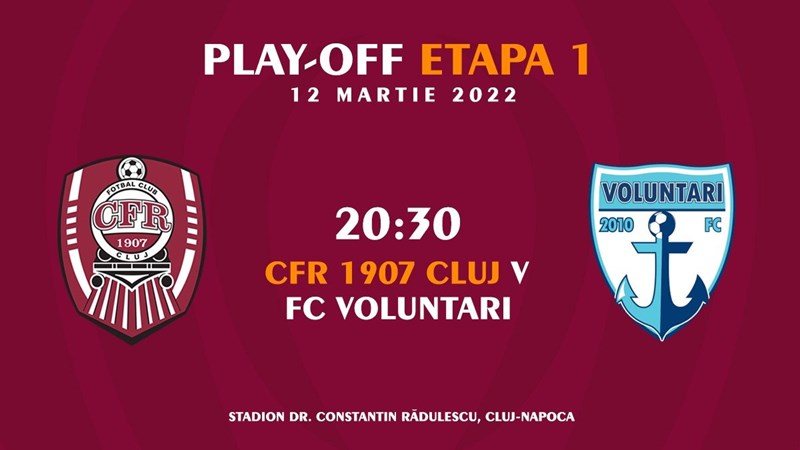 bilete CFR Cluj - FC Voluntari - CASA Liga 1