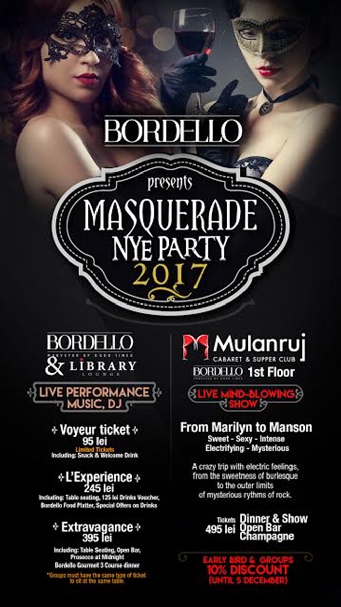 bilete Bordello presents Nye Party 2017