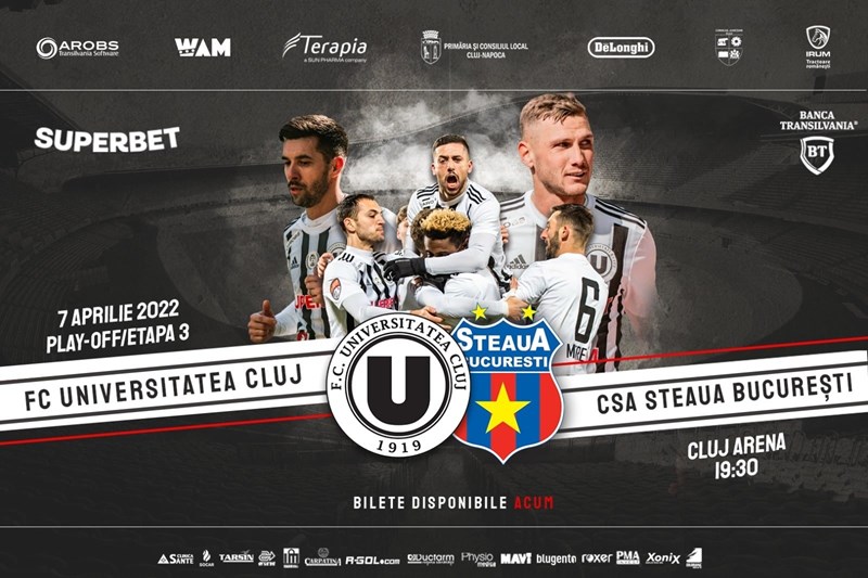 bilete FC Universitatea Cluj - CSA Steaua Bucuresti - PLAY-OFF