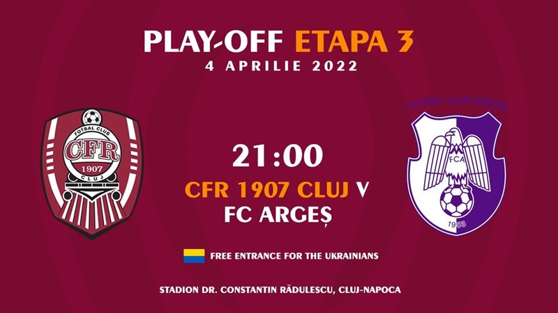 bilete CFR Cluj - FC Arges - CASA Liga 1 - PLAY-OFF