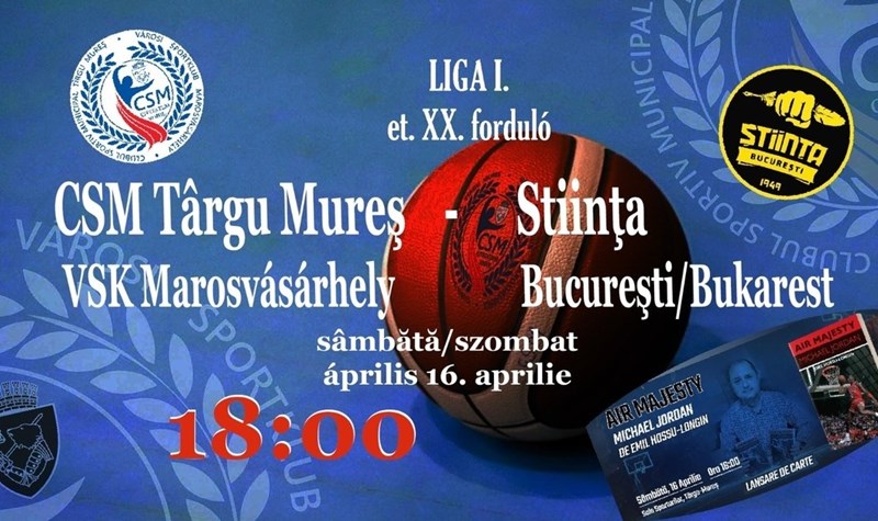 bilete CSM Targu Mures - Stiinta Bucuresti - Baschet