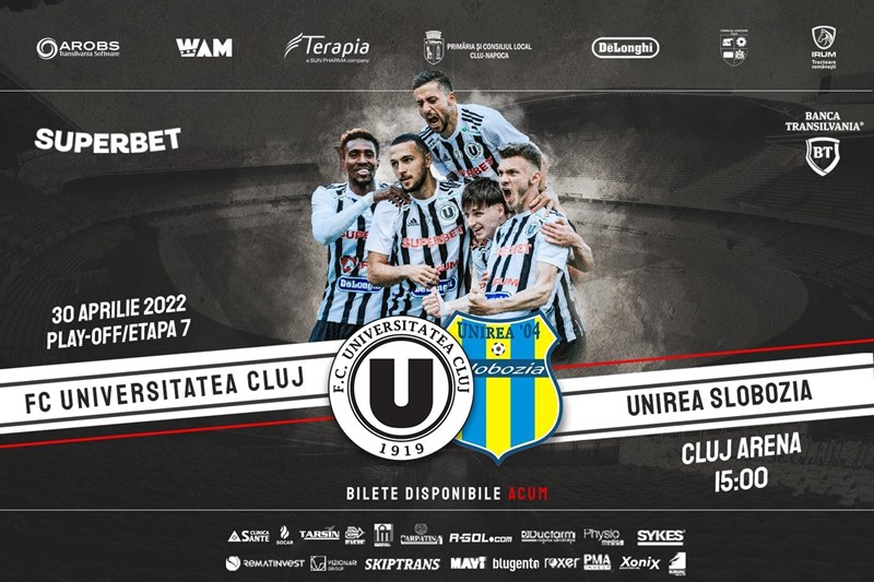 bilete FC Universitatea Cluj - Unirea Slobozia