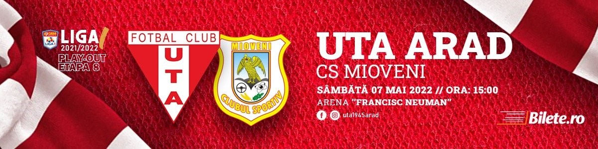 bilete UTA Arad - CS Mioveni - PLAY-OUT