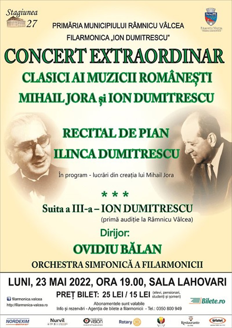 bilete Concert Extraordinar - Clasici ai muzicii Romanesti