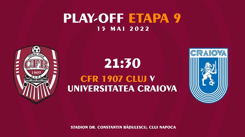 bilete CFR 1907 Cluj - Universitatea Craiova - CASA Liga 1