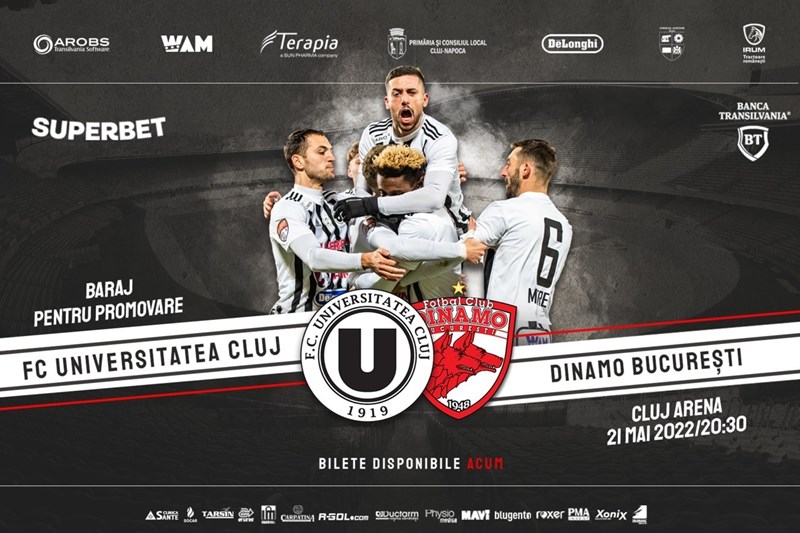 bilete Meci Baraj FC UNIVERSITATEA Cluj - Dinamo Bucuresti
