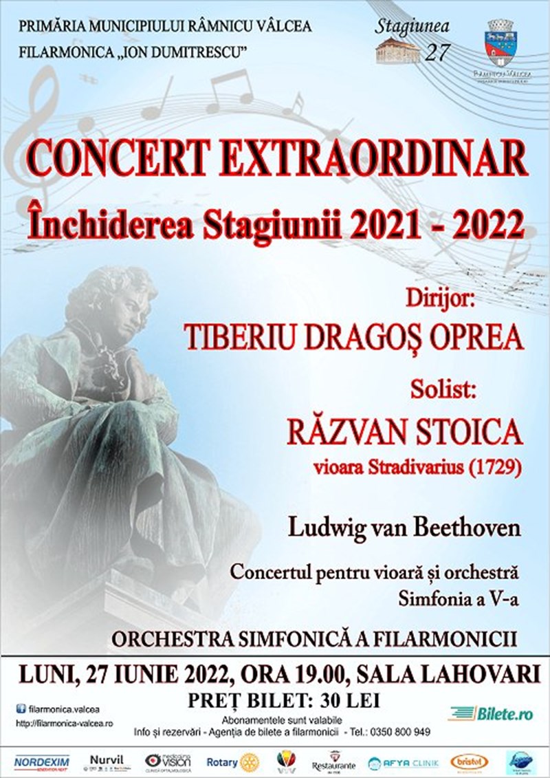 bilete Concert extraordinar - Inchiderea Stagiunii