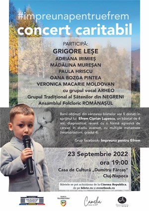 Concert caritabil cu participarea lui Grigore Leșe
