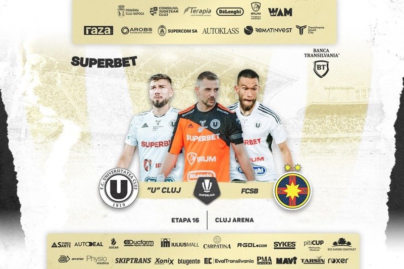 bilete FC Universitatea Cluj - FCSB - SUPERLIGA - ETAPA XVI