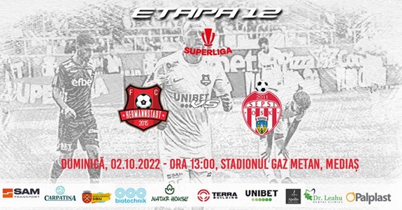 bilete AFC Hermannstadt - ACS SEPSI OSK Sf. Gheorghe - SUPERLIGA - ETAPA XII