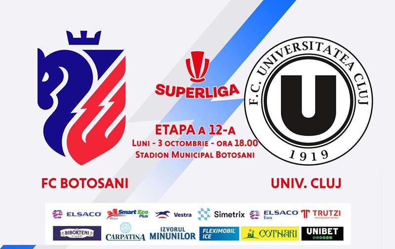 bilete AFC Botosani - FC Universitatea Cluj - SUPERLIGA