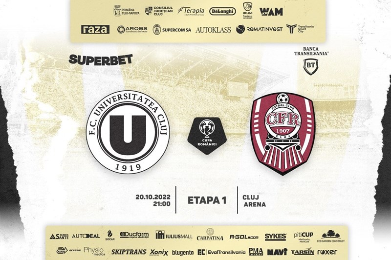 bilete FC Universitatea Cluj - FC CFR Cluj 1907 - Cupa Romaniei