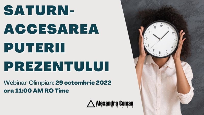 bilete Saturn - Accesarea Puterii Prezentului cu Alexandra Coman