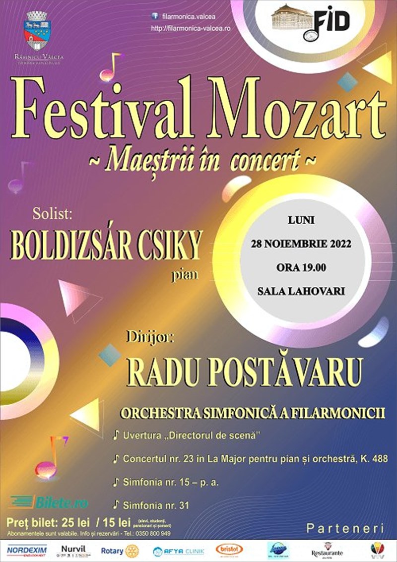 bilete Festival Mozart - Maiestrii in Concert