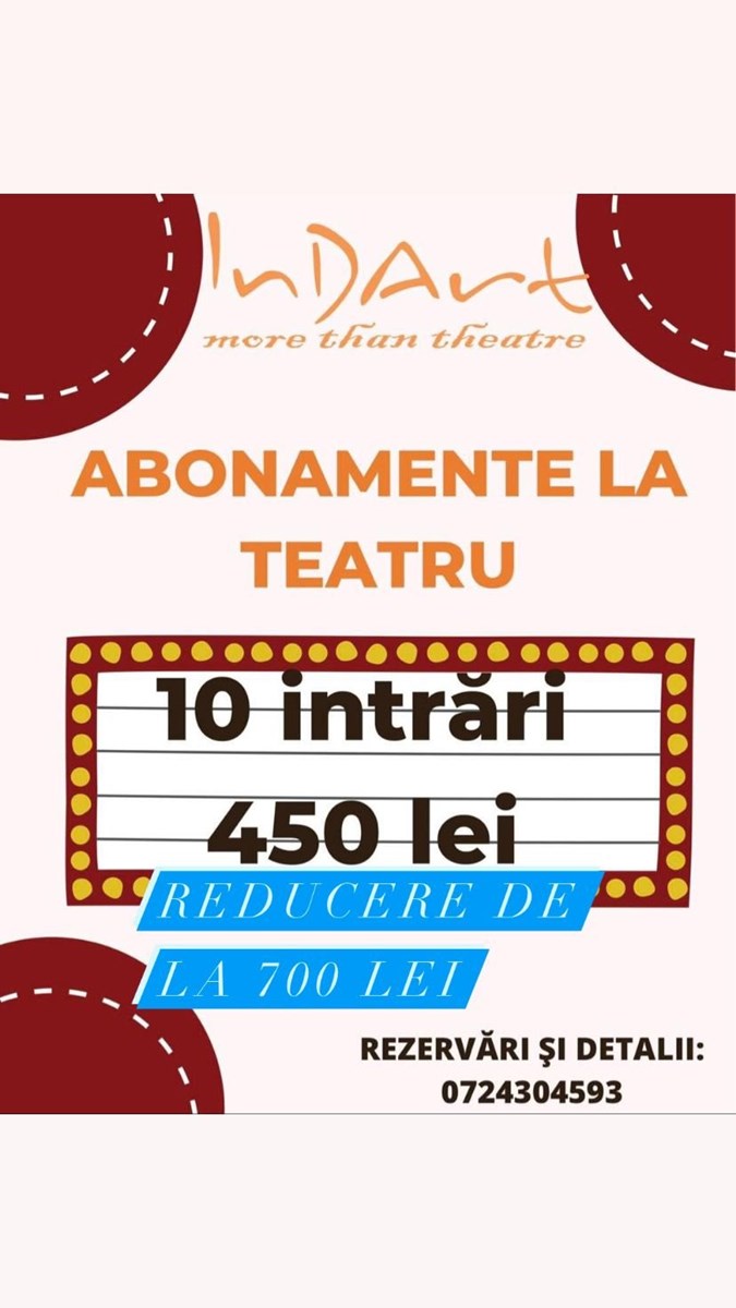 Abonamente la Teatrul InDArt