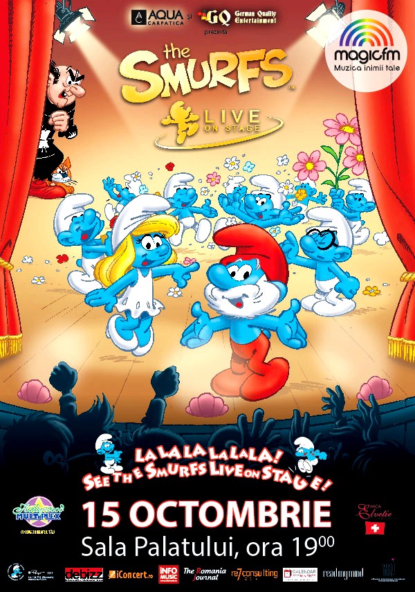 bilete Smurfs live on stage - Piticii albastrii