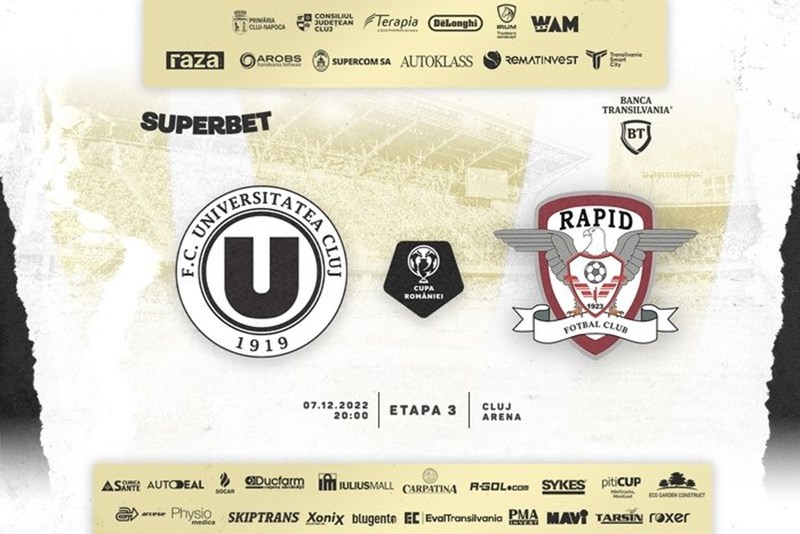 bilete FC Universitatea Cluj - Rapid București