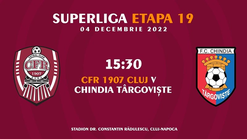 bilete CFR 1907 Cluj - Chindia Targoviste