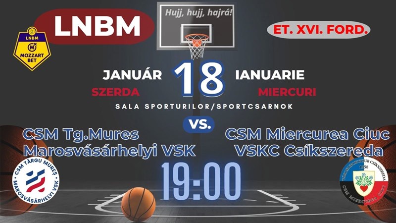 bilete CSM Targu Mures – Marosvásárhelyi VSK – CSM Miercurea Ciuc – VSKC Csíkszereda