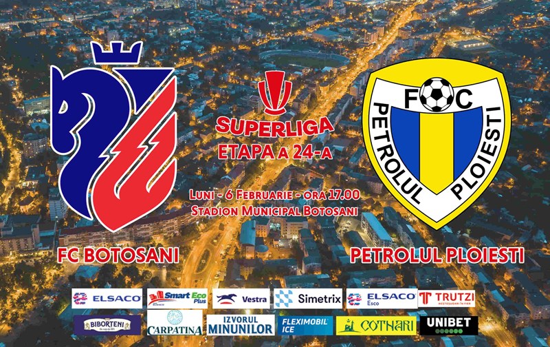 bilete AFC Botosani - FC Petrolul Ploiesti - SUPERLIGA