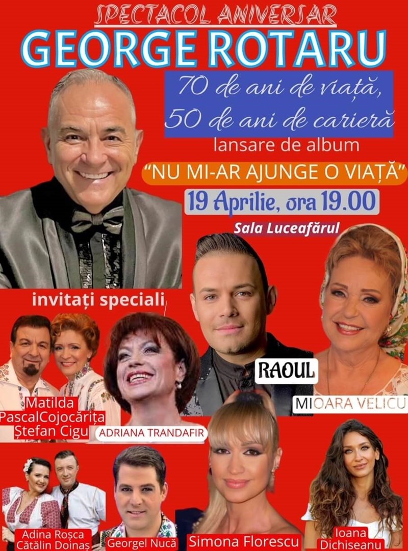 bilete Spectacol aniversar - George Rotaru