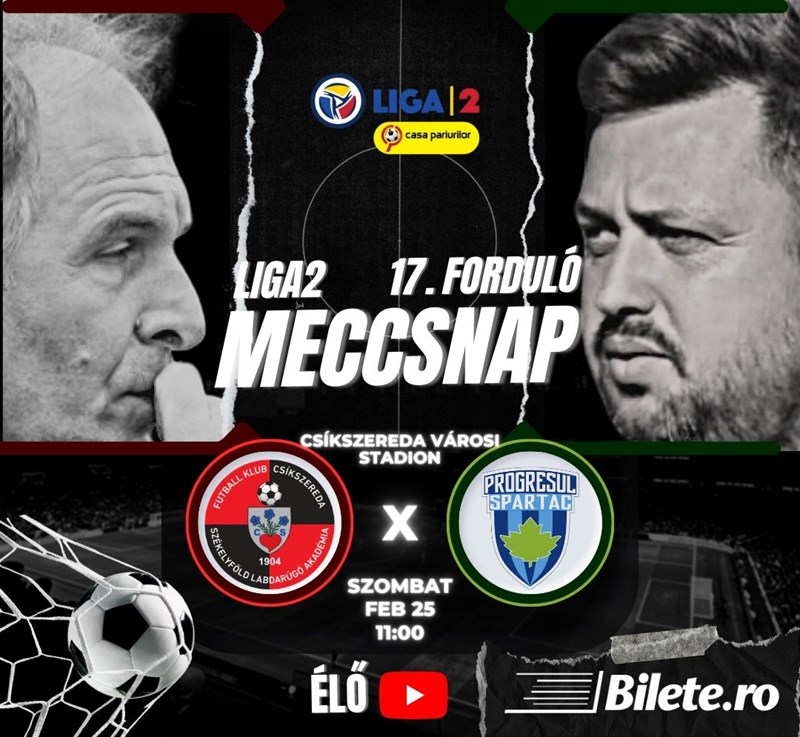 bilete FK Csikszereda Miercurea Ciuc - AFC Progresul 1944 Spartac - Liga 2 - Etapa XVII