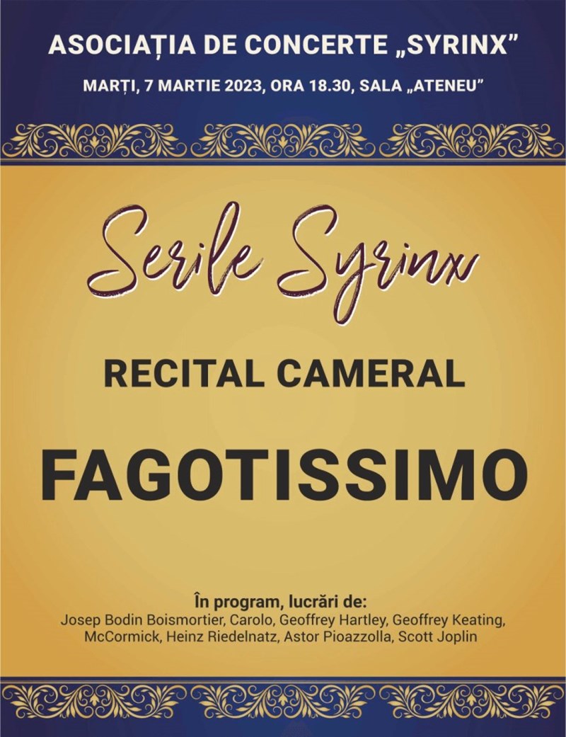 bilete Recital Cameral - Fagotissimo