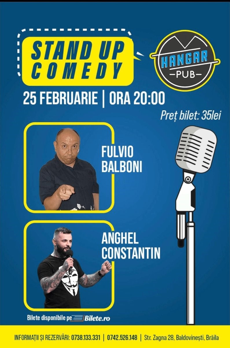 bilete Stand Up Comedy cu Fulvio Balboni si Anghel Constantin