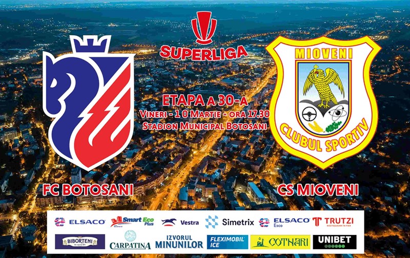 bilete AFC Botosani - CS Mioveni - SUPERLIGA