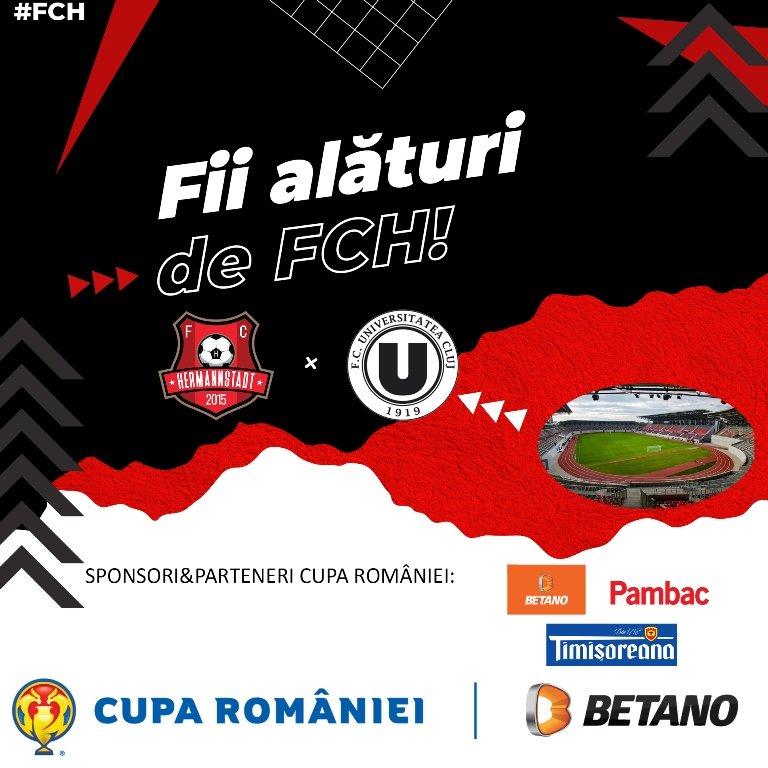 FC Hermannstadt joacă cu U Cluj în sferturile Cupei României – Culoar ușor  spre Finală