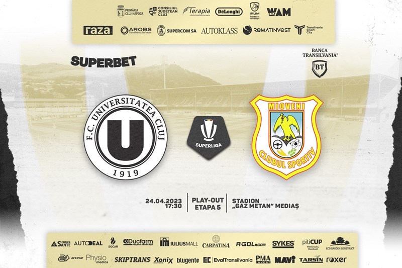bilete FC Universitatea Cluj - CS Mioveni