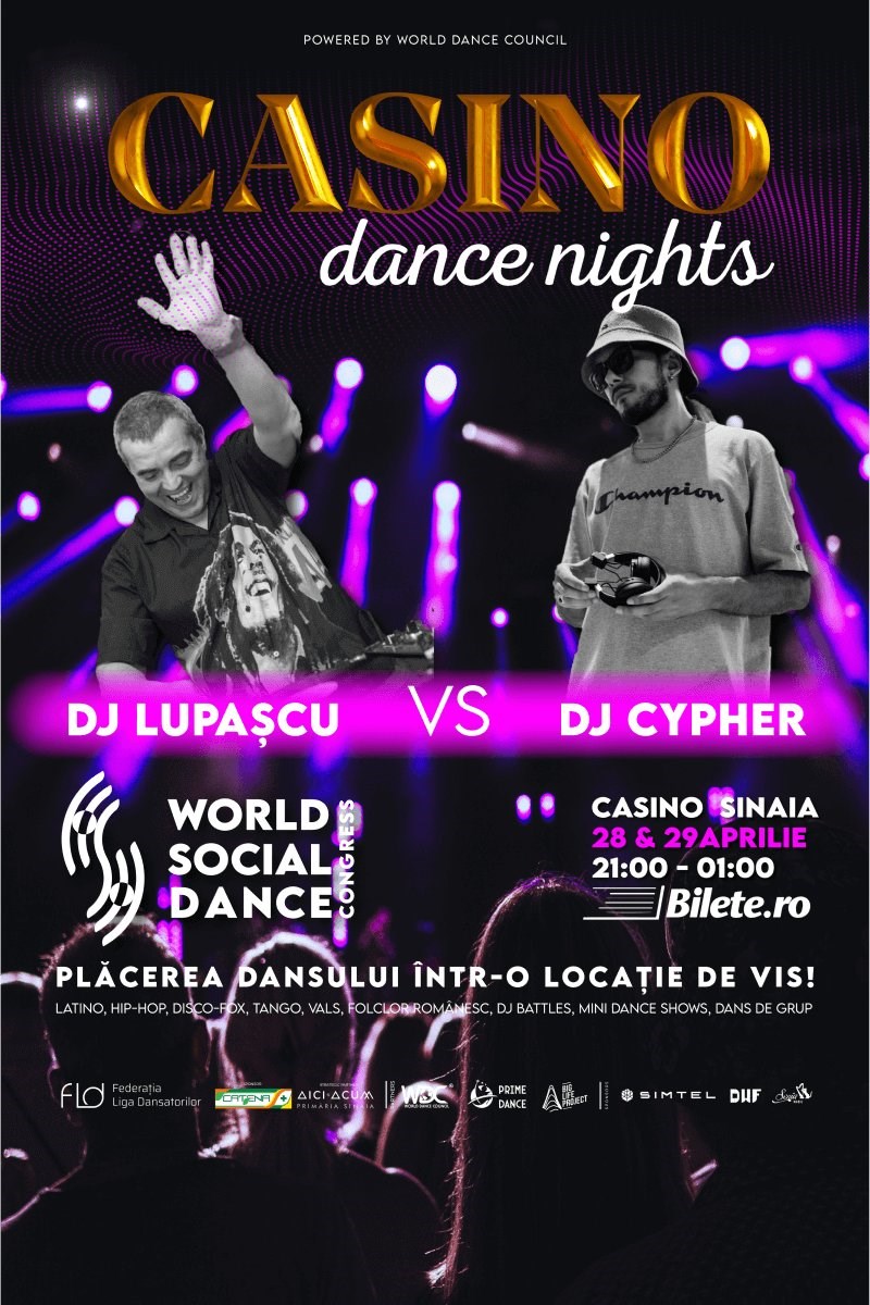 bilete Sinaia:Casino Dance Nights powered by World Social Dance Congress